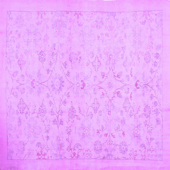 Square Abstract Purple Contemporary Rug, con485pur