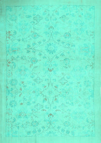 Abstract Turquoise Contemporary Rug, con485turq