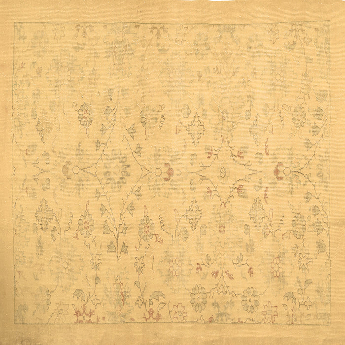 Square Machine Washable Abstract Brown Contemporary Rug, wshcon485brn