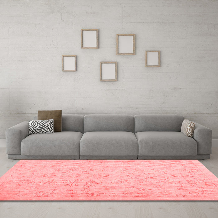 Contemporary Red Washable Rugs