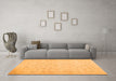 Machine Washable Abstract Orange Contemporary Area Rugs in a Living Room, wshcon485org