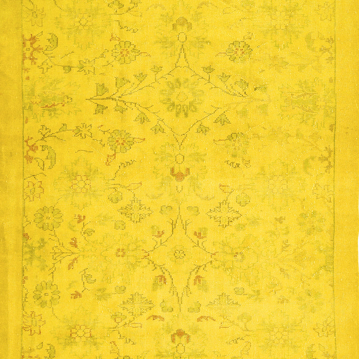 Abstract Yellow Contemporary Rug, con485yw