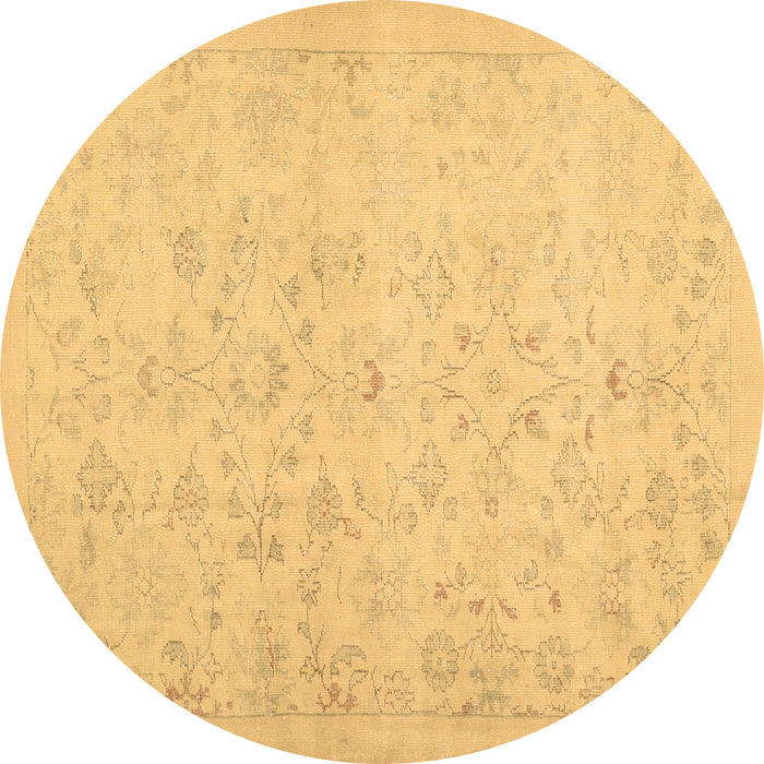 Round Machine Washable Abstract Brown Contemporary Rug, wshcon485brn