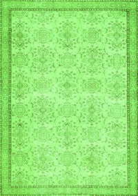 Abstract Green Contemporary Rug, con486grn