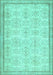 Abstract Turquoise Contemporary Rug, con486turq