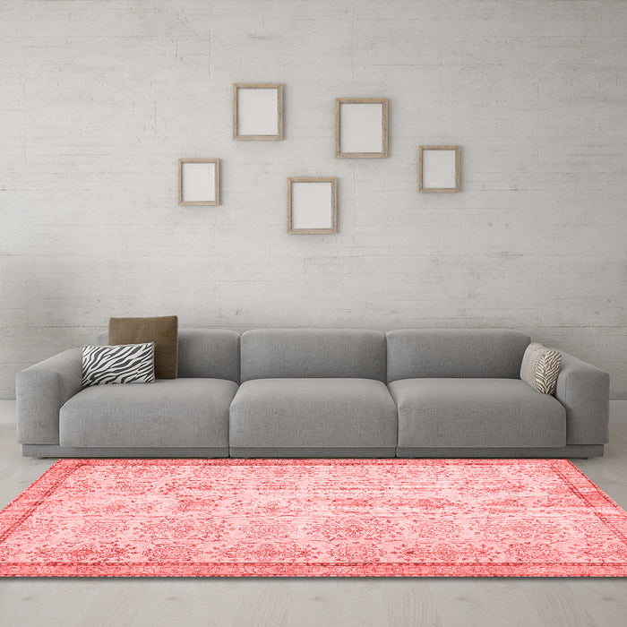 Contemporary Red Washable Rugs