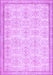 Machine Washable Abstract Purple Contemporary Area Rugs, wshcon486pur