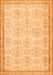 Serging Thickness of Machine Washable Abstract Orange Contemporary Area Rugs, wshcon486org