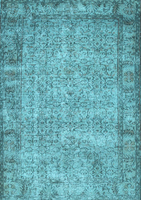 Abstract Light Blue Contemporary Rug, con487lblu