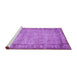 Sideview of Machine Washable Abstract Purple Contemporary Area Rugs, wshcon487pur