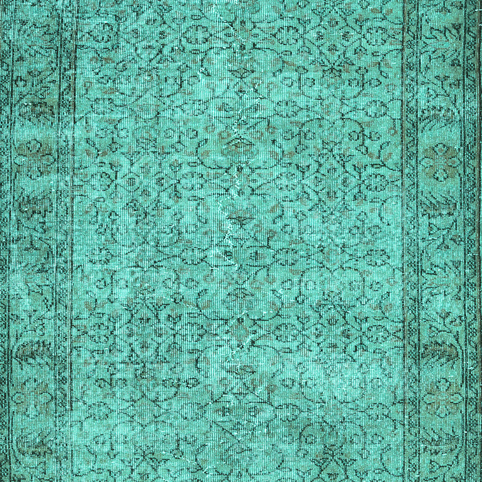 Abstract Turquoise Contemporary Rug, con487turq