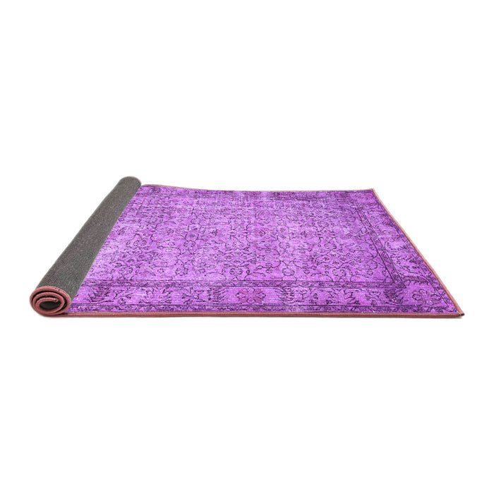 Sideview of Abstract Purple Contemporary Rug, con487pur