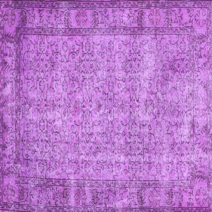 Square Abstract Purple Contemporary Rug, con487pur