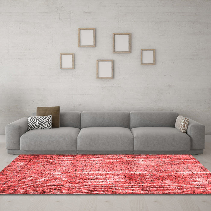 Contemporary Red Washable Rugs