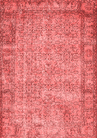 Abstract Red Contemporary Rug, con487red