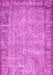 Machine Washable Abstract Pink Contemporary Rug, wshcon487pnk