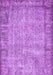 Machine Washable Abstract Purple Contemporary Area Rugs, wshcon487pur