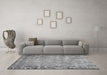 Machine Washable Abstract Gray Contemporary Rug in a Living Room,, wshcon487gry