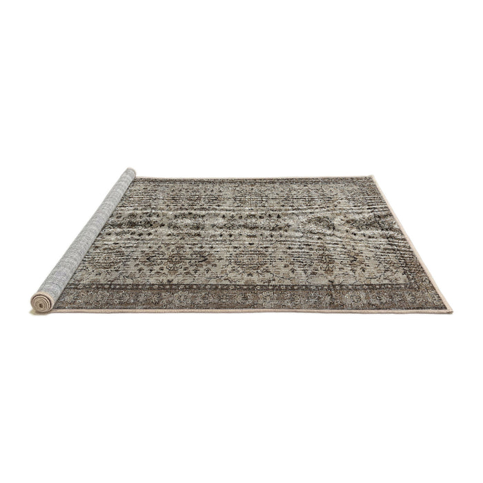 Serging Thickness of Machine Washable Contemporary Brown Rug, wshcon488