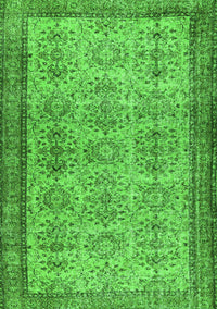 Abstract Green Contemporary Rug, con488grn