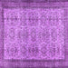 Square Abstract Purple Contemporary Rug, con488pur