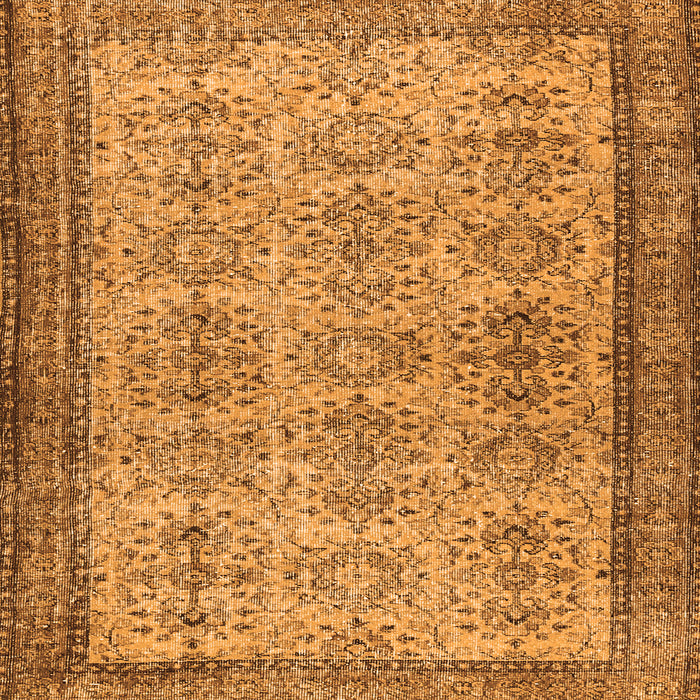Serging Thickness of Abstract Orange Contemporary Rug, con488org