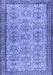 Machine Washable Abstract Blue Contemporary Rug, wshcon488blu