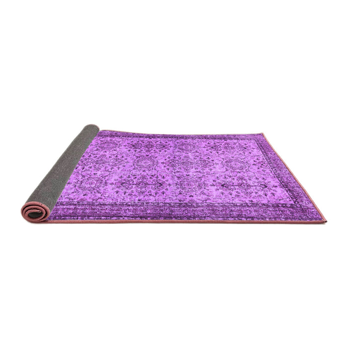 Sideview of Abstract Purple Contemporary Rug, con488pur