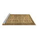 Sideview of Machine Washable Abstract Brown Contemporary Rug, wshcon488brn