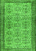 Serging Thickness of Machine Washable Abstract Green Contemporary Area Rugs, wshcon488grn