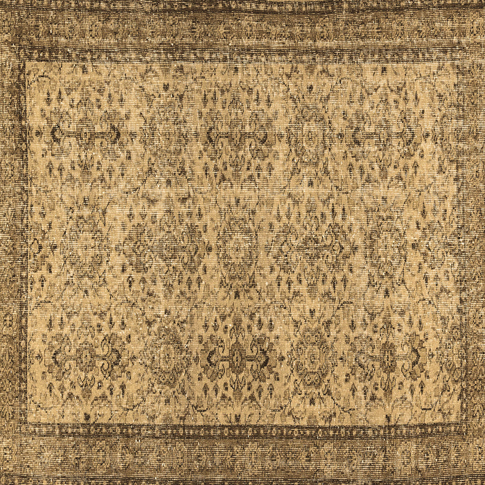 Square Machine Washable Abstract Brown Contemporary Rug, wshcon488brn