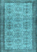 Machine Washable Abstract Light Blue Contemporary Rug, wshcon488lblu