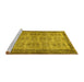 Sideview of Machine Washable Abstract Yellow Contemporary Rug, wshcon488yw