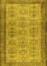 Abstract Yellow Contemporary Rug, con488yw