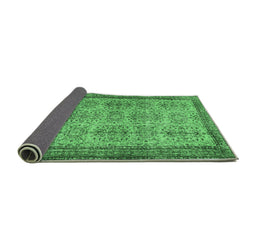 Sideview of Abstract Emerald Green Contemporary Rug, con488emgrn