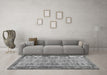 Machine Washable Abstract Gray Contemporary Rug in a Living Room,, wshcon488gry