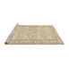 Serging Thickness of Machine Washable Contemporary Khaki Gold Rug, wshcon489