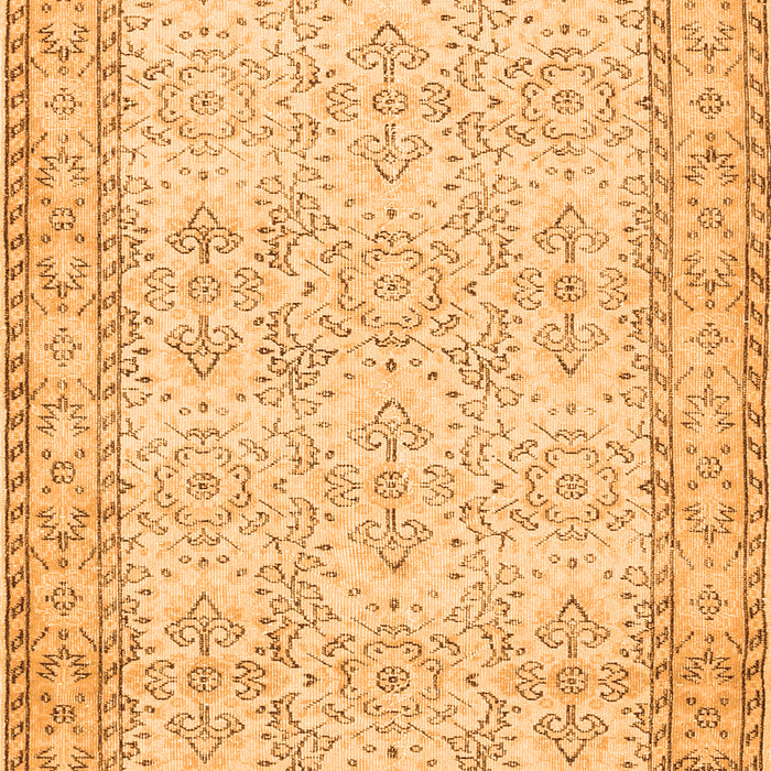 Abstract Orange Contemporary Rug, con489org