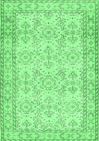 Abstract Emerald Green Contemporary Rug, con489emgrn