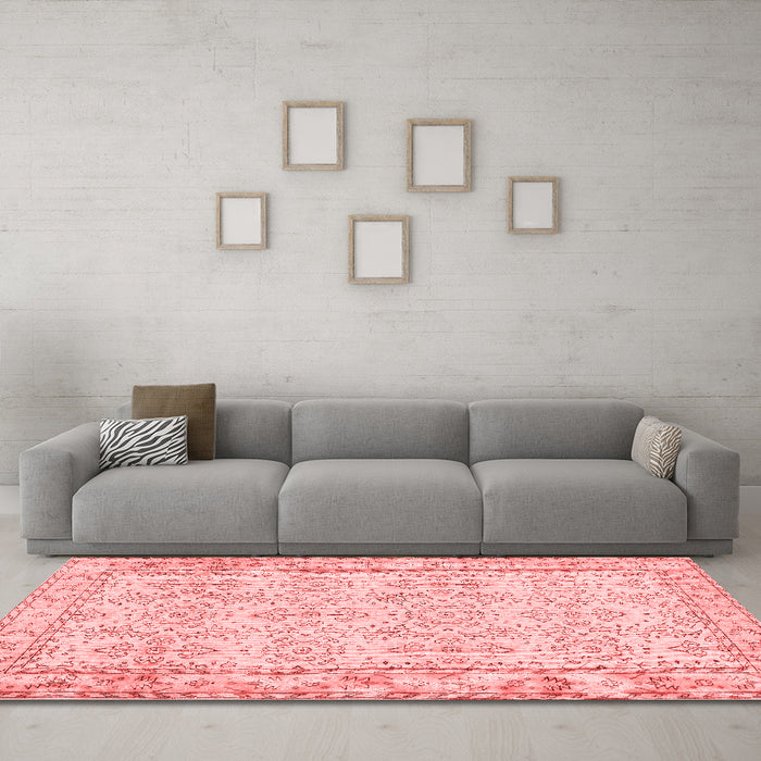 Contemporary Red Washable Rugs