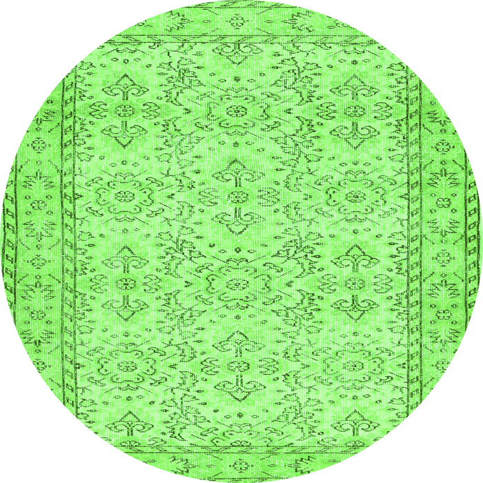 Square Abstract Green Contemporary Rug, con489grn