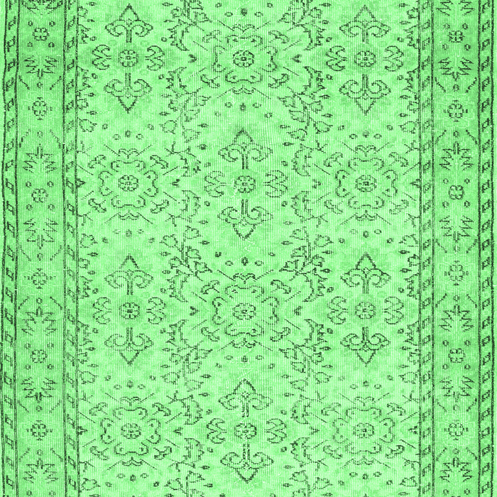 Machine Washable Abstract Emerald Green Contemporary Area Rugs, wshcon489emgrn