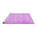 Sideview of Machine Washable Abstract Purple Contemporary Area Rugs, wshcon489pur