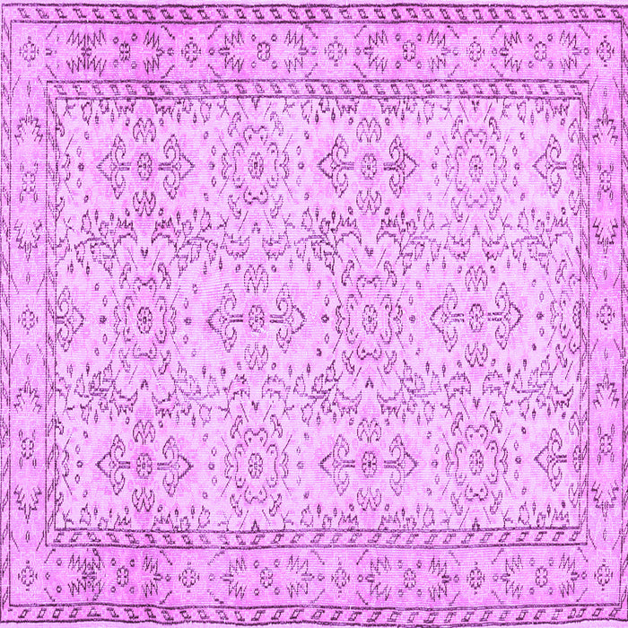 Square Machine Washable Abstract Purple Contemporary Area Rugs, wshcon489pur