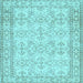 Square Machine Washable Abstract Light Blue Contemporary Rug, wshcon489lblu