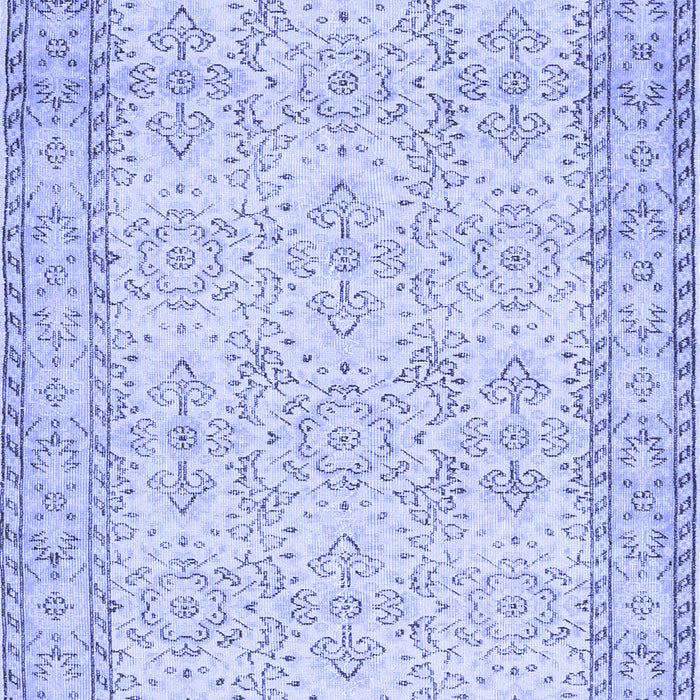 Abstract Blue Contemporary Rug, con489blu