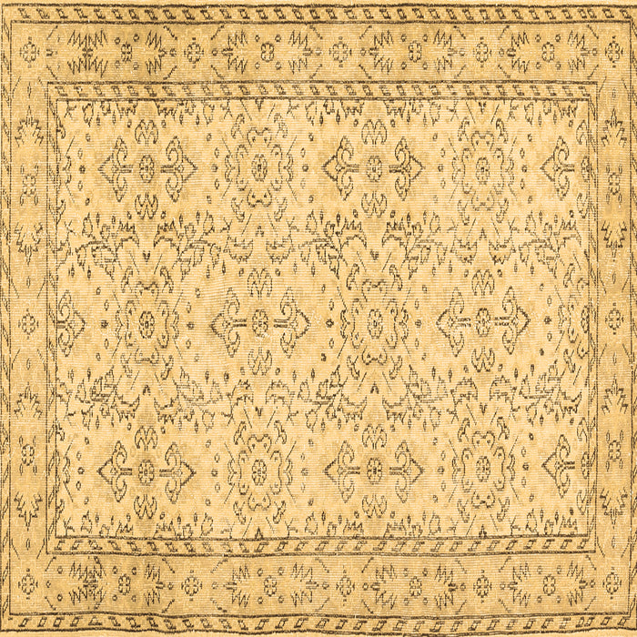 Square Machine Washable Abstract Brown Contemporary Rug, wshcon489brn