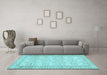 Machine Washable Abstract Light Blue Contemporary Rug in a Living Room, wshcon489lblu