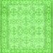 Serging Thickness of Abstract Green Contemporary Rug, con489grn