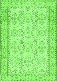 Abstract Green Contemporary Rug, con489grn